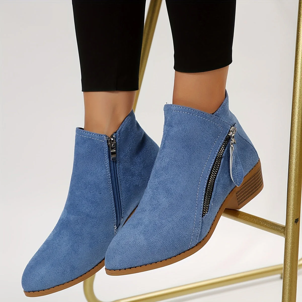 Riyettaa - Bottes élégantes à fermeture éclair pour femmes – Image 9