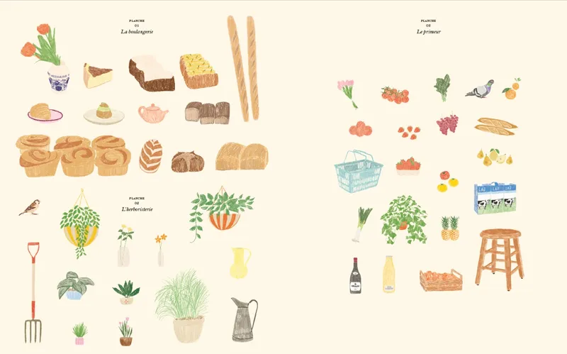 Carnet de coloriage & de stickers – Le Marché – Image 4
