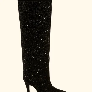 BOTTES À STRASS EMILIA - NOIR