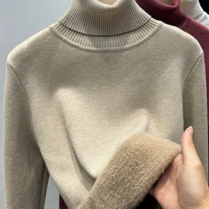 Aida | Col roulé doublé polaire de luxe pour femme | Stylish Elegance