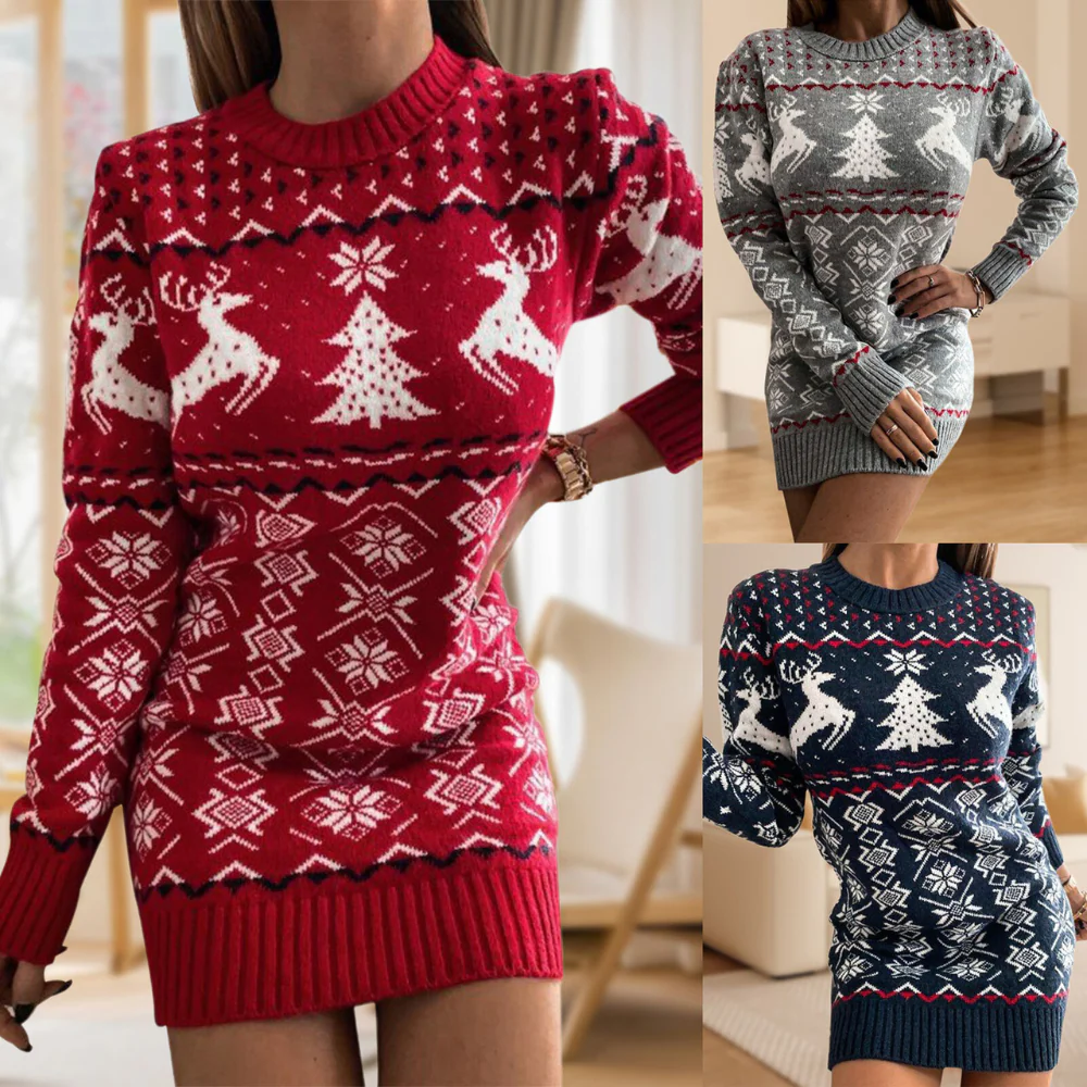 Lydia | Robe de Noël féminine en tricot | Lovely Warm – Image 2