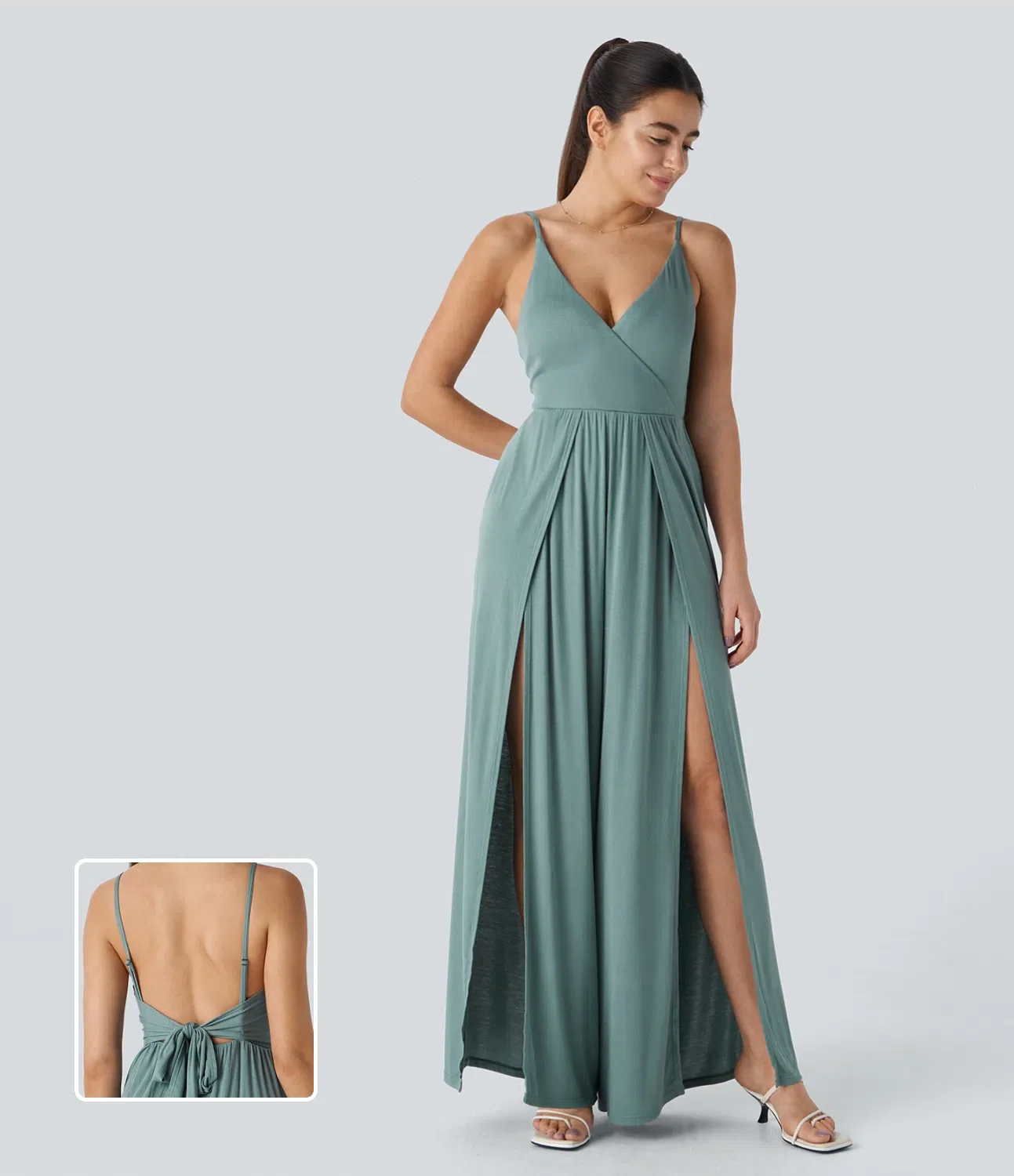 RUBBY | Combinaison élégante à col en V et dos nu pour femmes – Image 2