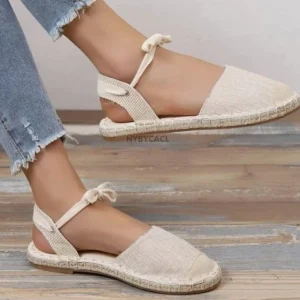 Sophie | Espadrilles élégantes en tissu de chanvre et corde