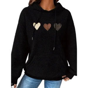 Amiya | Kaphoof oversize avec imprimé coeur pour femmes