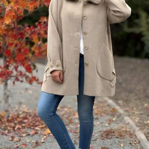 Luxueux manteau en laine mélangée de cachemire par CYLVIA