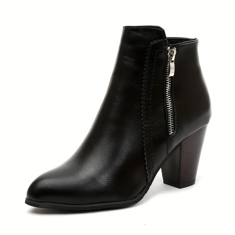 Lotte | Bottines tendance à nez rond et à talons hauts élégants – Image 3