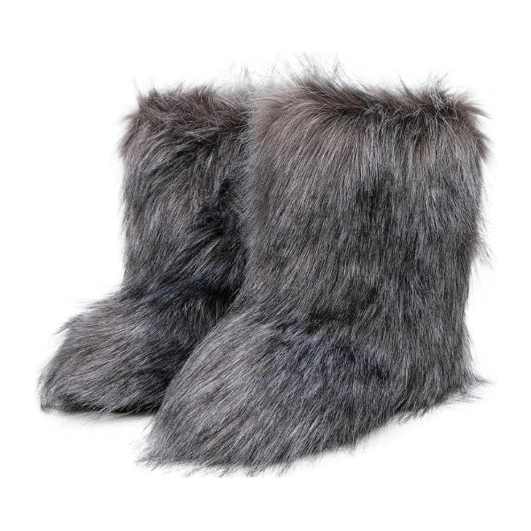 Bottes rétro Y2K en peluche givrée – Image 8