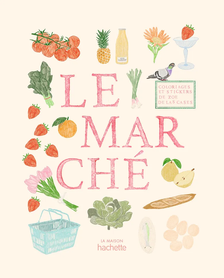 Carnet de coloriage & de stickers – Le Marché