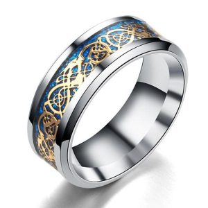 Bague Dragon Homme Celtique (Acier)