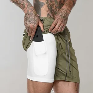 Elliot - Short de fitness double fonction pour hommes