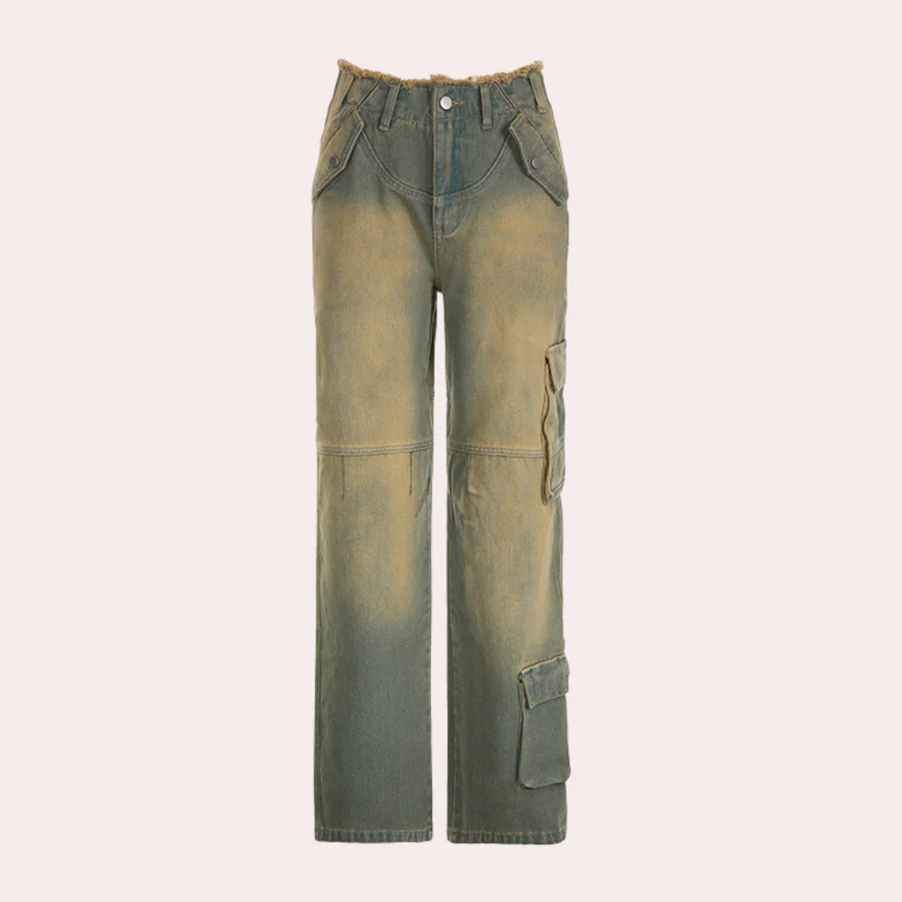 Jeans cargo surdimensionnés élégants pour femmes – Image 2