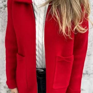 Chloé™ - Veste en Suède Élégante avec Col Revers