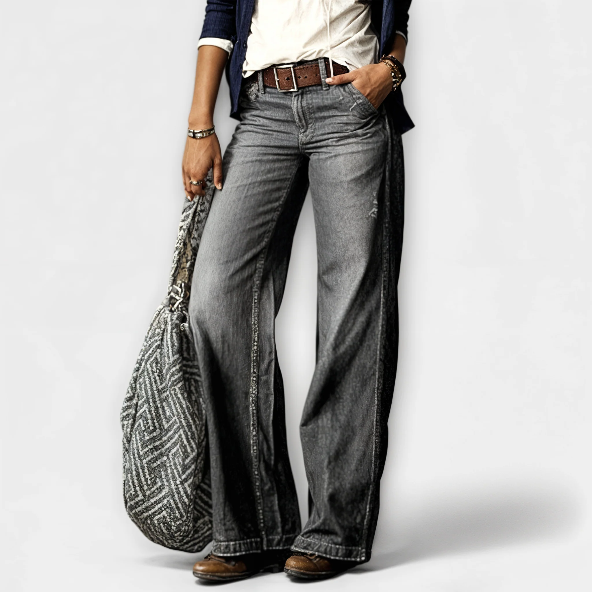 Cess - Jeans à Jambe Large