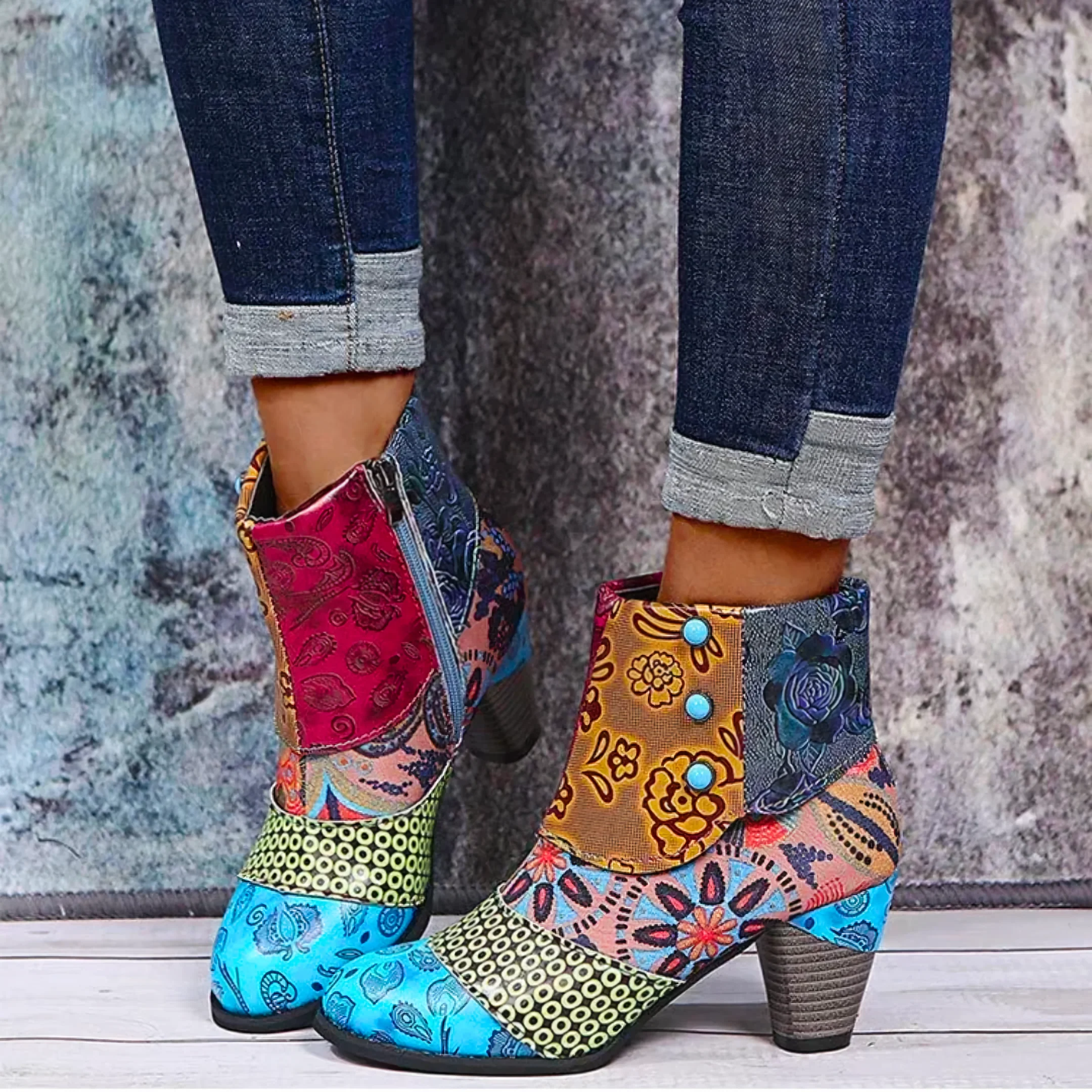 Shireen - Bottes à talons élégantes et vintage pour femmes – Image 5