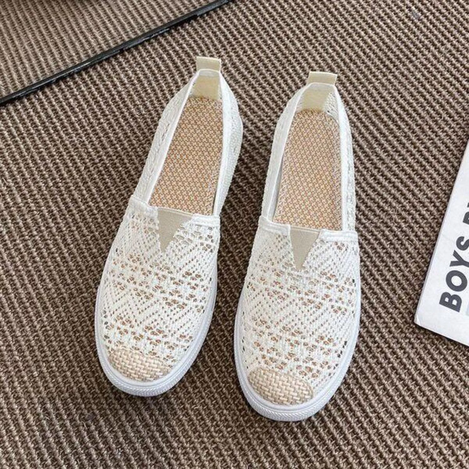 Roxy | Espadrilles élégantes en toile avec nez rond – Image 4