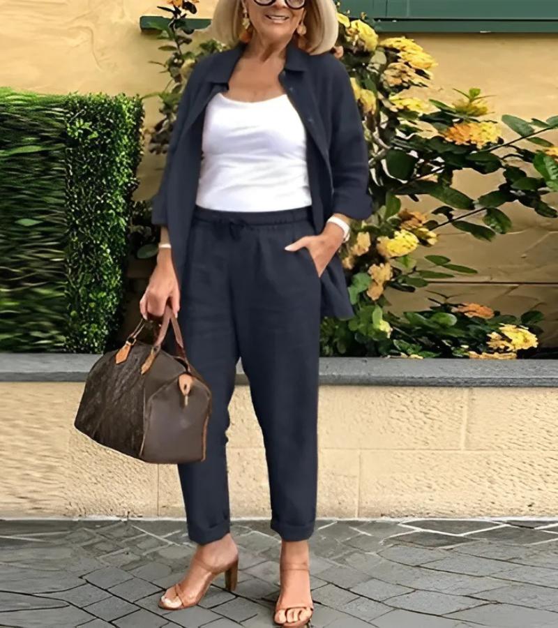 Martina - Ensemble Chemise et Pantalons en Lin et Coton – Image 6