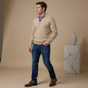 Howard™ | Pull à Col Zippé en Maille Fine