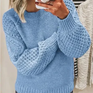 Fiene - Pull élégant en tricot côtelé pour un confort ultime et un look décontracté