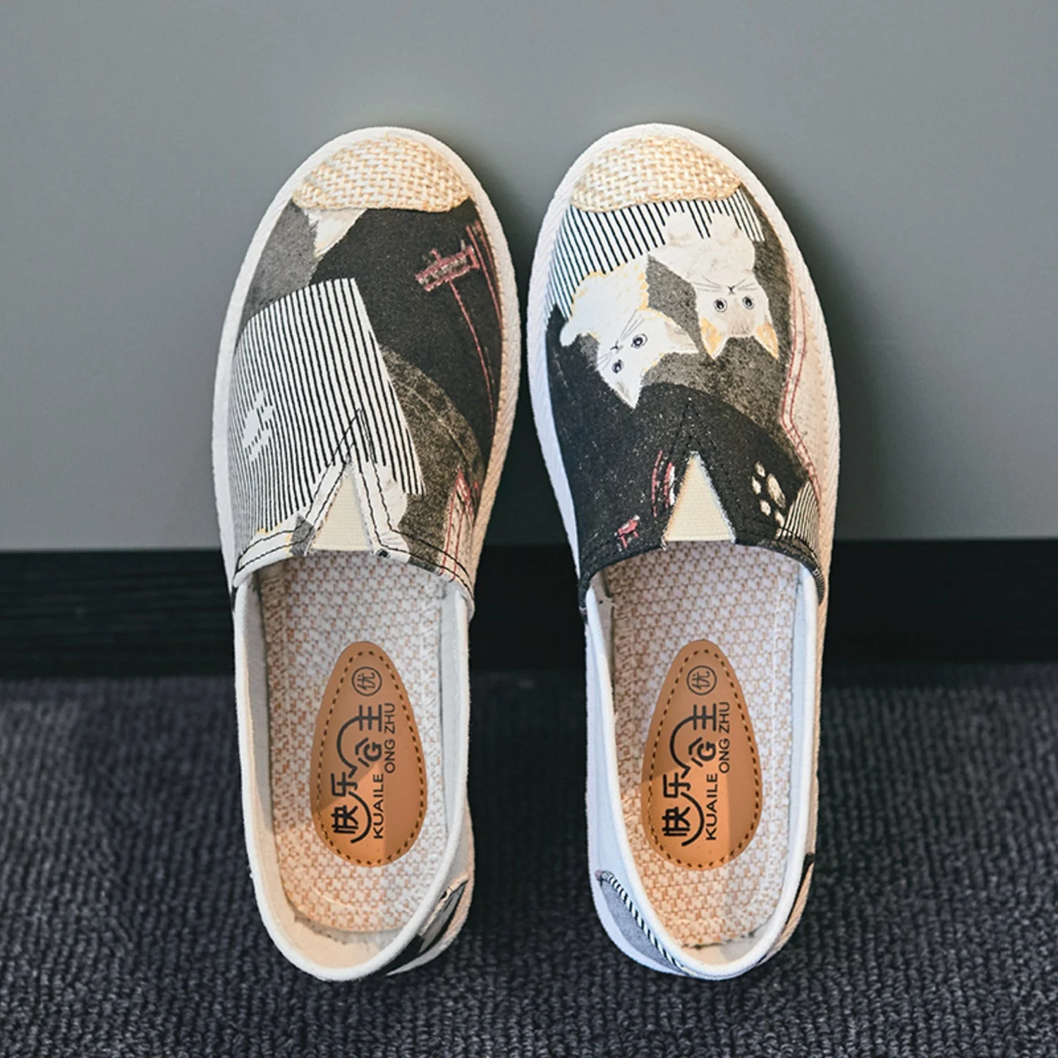 Nova | Espadrilles en toile de style bohème avec impression vintage – Image 5