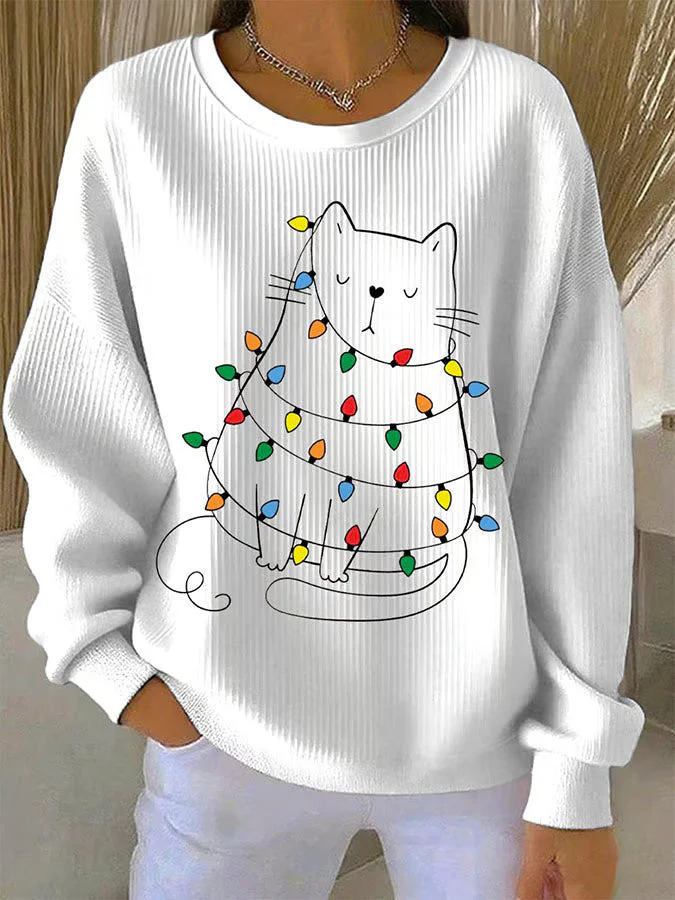 Alba | Pull de Noël avec motif chat – Image 6