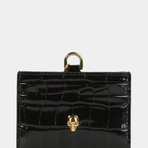Alexander McQueen Porte-cartes à bandoulière "Skull"