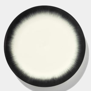 Ann Demeulemeester - Serax Set de 2 Assiettes noires et blanches "Dé" Var 4