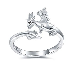 Bague Dragon Ajustable (Argent)