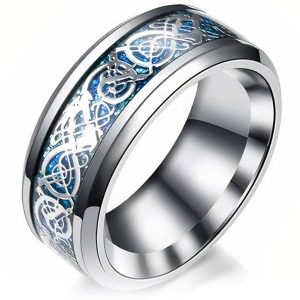 Bague Dragon Impériale (Acier)