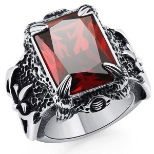 Bague Dragon Verre (Acier)