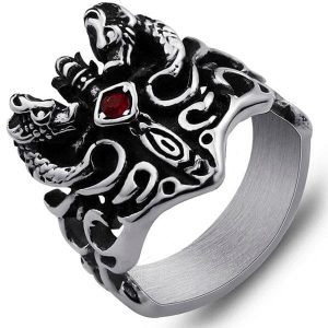 Bague Dragon Épée (Acier)