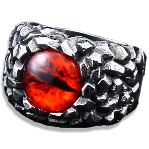 Bague Dragon Mauvais Oeil (Acier)