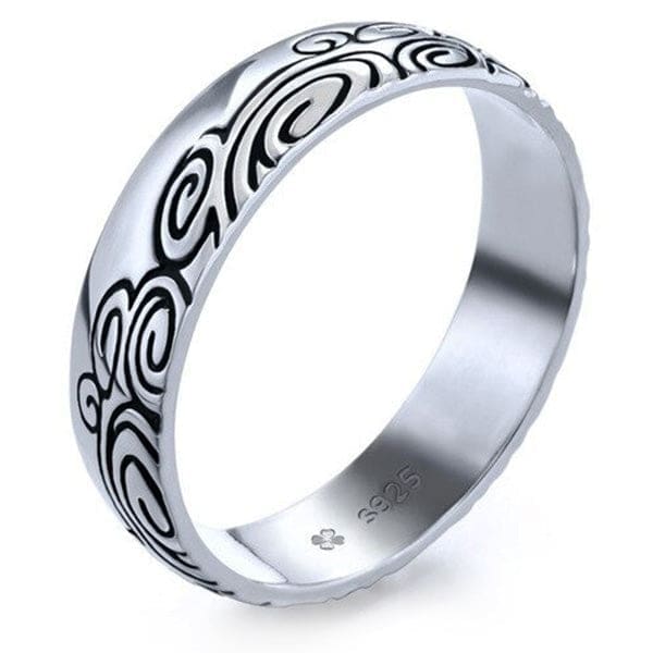 Bague Dragon Vague Japonaise (Argent) – Image 2