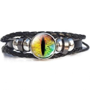 Bracelet Dragon Oeil de Dragon (Cuir)