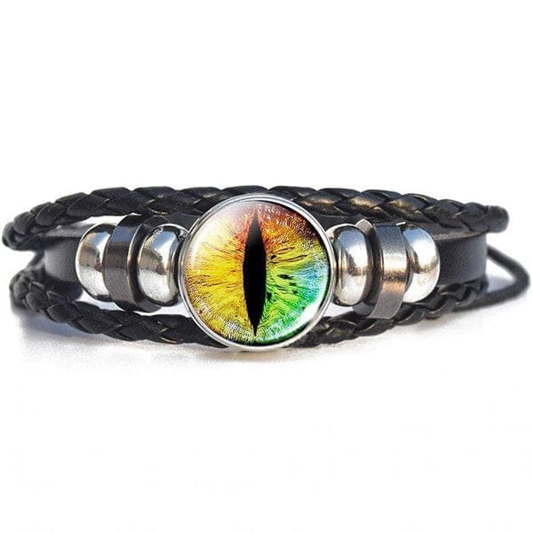 Bracelet Dragon Oeil de Dragon (Cuir)