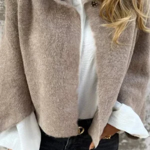 Manteau Chic en Mélange de Laine Ajusté