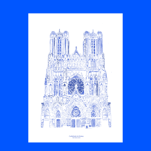 Affiche – Cathédrale – Bleue
