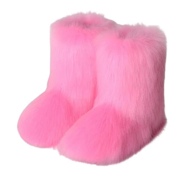 Bottes rétro Y2K en peluche givrée – Image 5