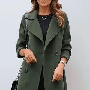 Adley Elegant Double-Breasted Overcoat (Manteau élégant à double boutonnage)