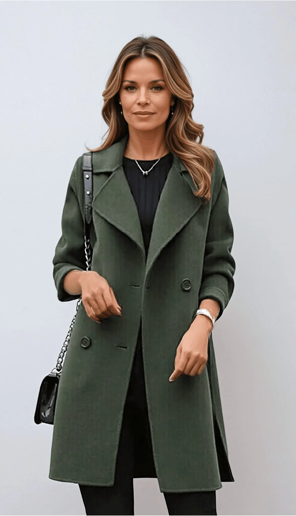 Adley Elegant Double-Breasted Overcoat (Manteau élégant à double boutonnage) – Image 2