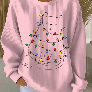 Alba | Pull de Noël avec motif chat