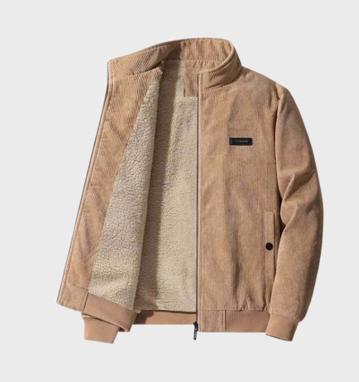 Allen | Luxury Fleece Lined Winter Jacket with Zipper (Veste d'hiver de luxe doublée en polaire avec fermeture éclair) – Image 5