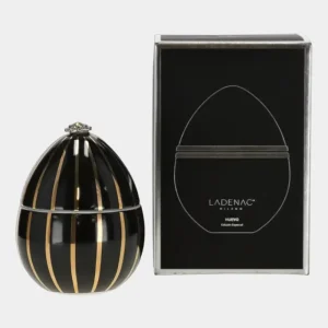LADENAC Oeuf parfumé "Bois de Russie" en céramique noire