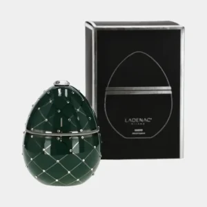 LADENAC Oeuf parfumé "Bois de Russie" en céramique verte