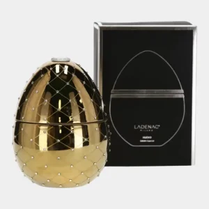 LADENAC Oeuf parfumé "Bois de Russie" en or et cristaux