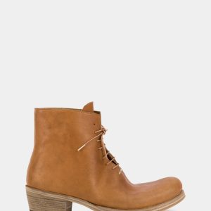 M.A+ Bottines en cuir marron
