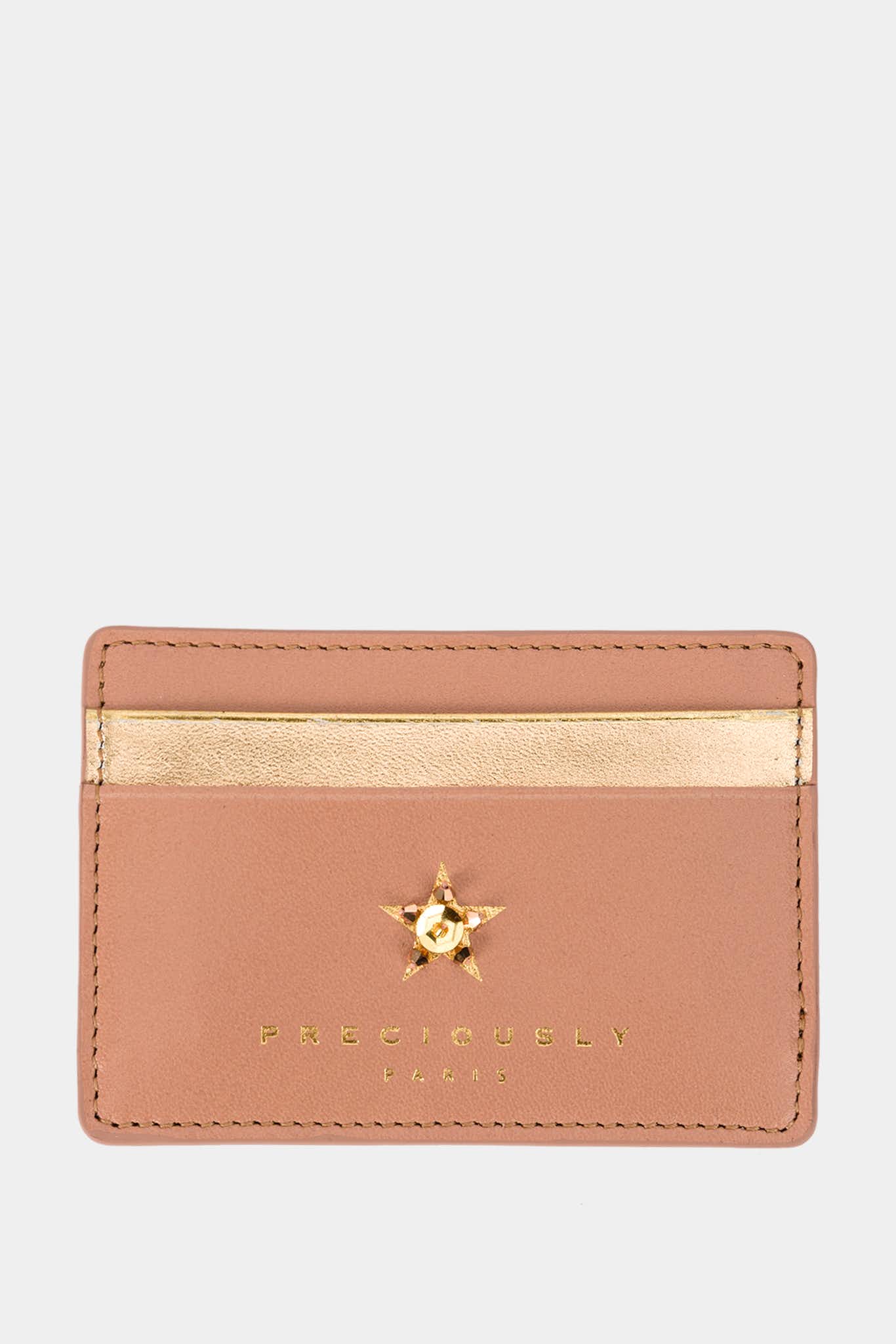 Preciously Porte-cartes en cuir nude – Image 2