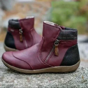 Hermina - Bottes classiques élégantes à fermeture éclair pour femmes