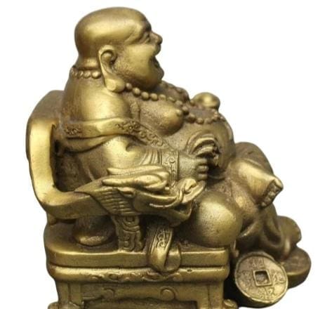 Statue Dragon Bouddha Rieur (Cuivre) – Image 4