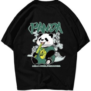 T-Shirt Dragon Motif Panda